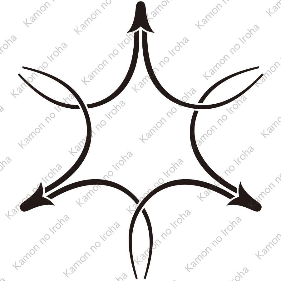 三つ繋ぎ松葉紋