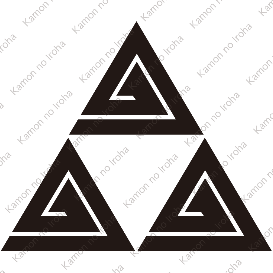 三つ鱗型稲妻紋
