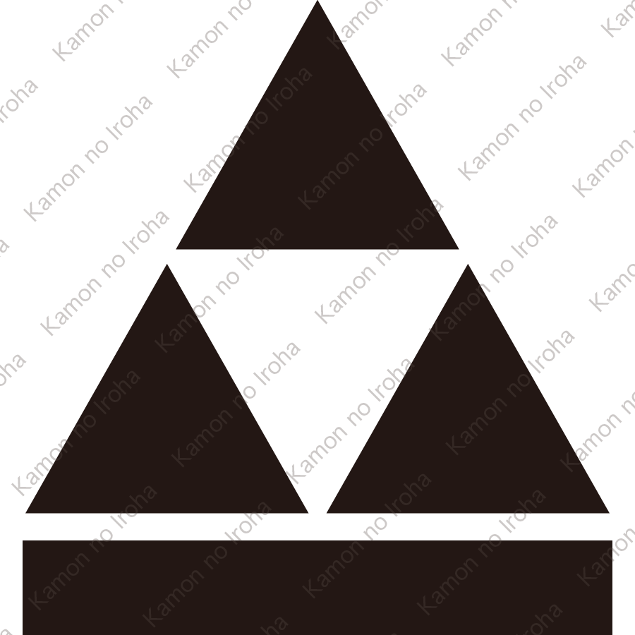 三つ鱗に一つ引き紋