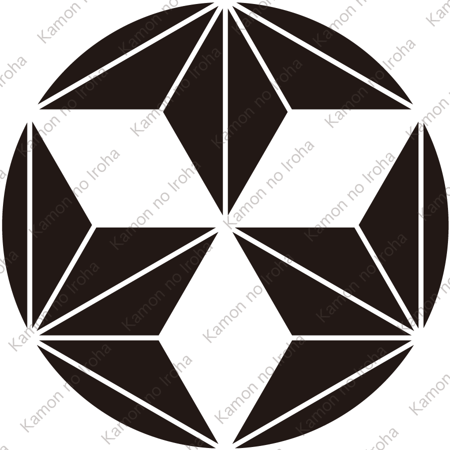 三つ割り麻の葉紋