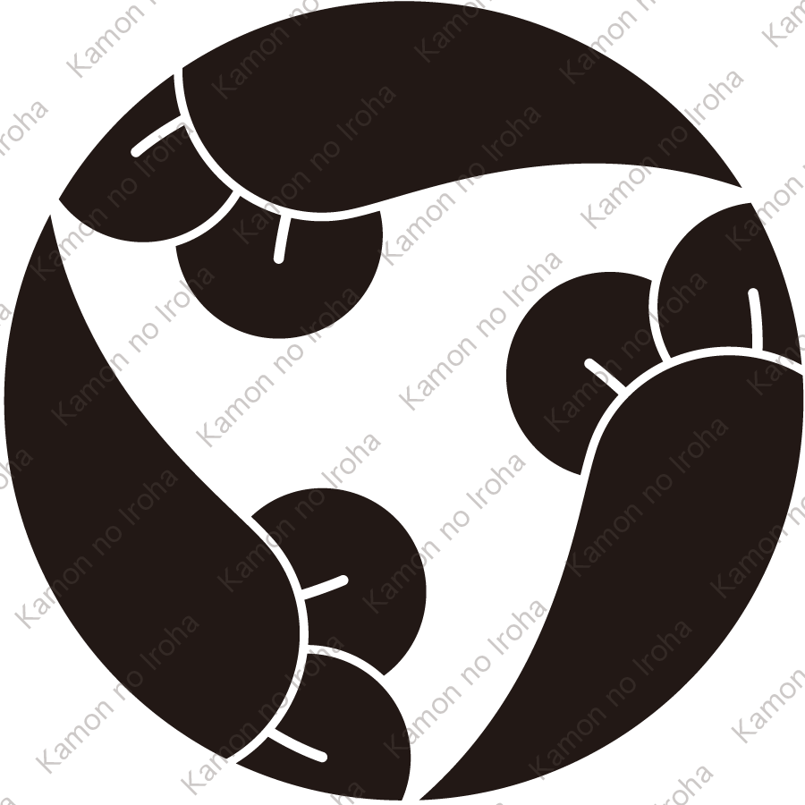 三つ割り丁子巴紋