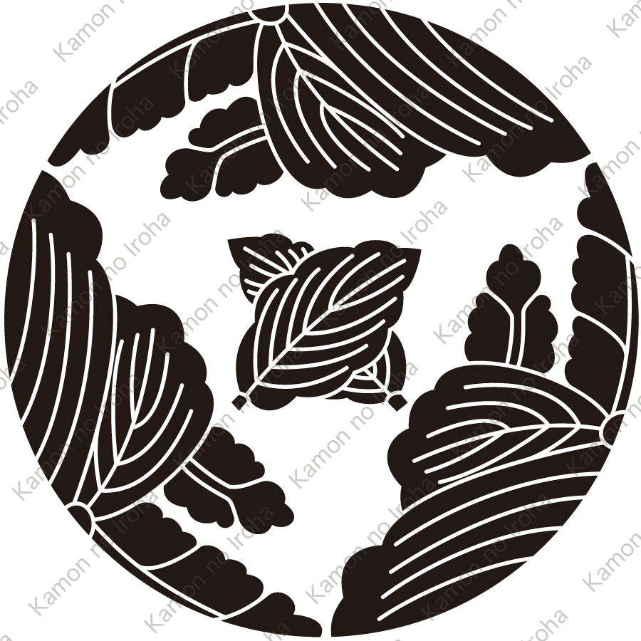 三つ割り五三桐に違い柏紋