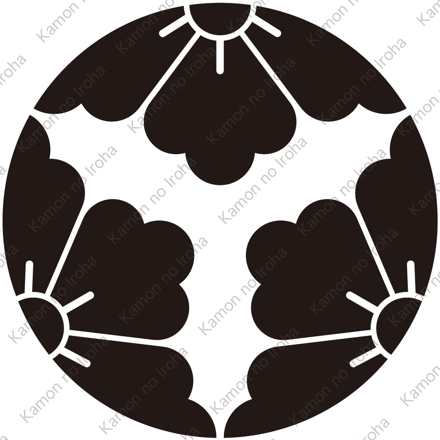 三つ割り花菱紋