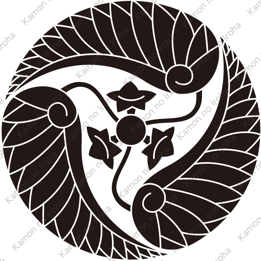 三つ割り花河骨紋