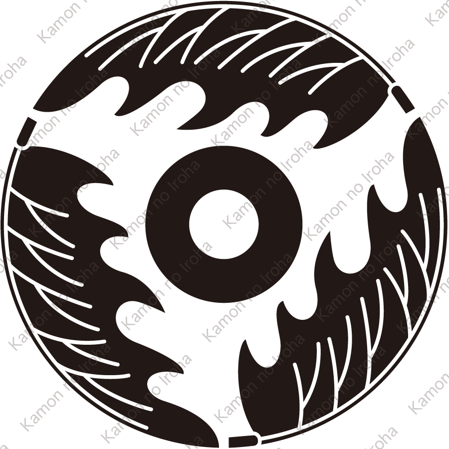 三つ割り柊に蛇の目紋