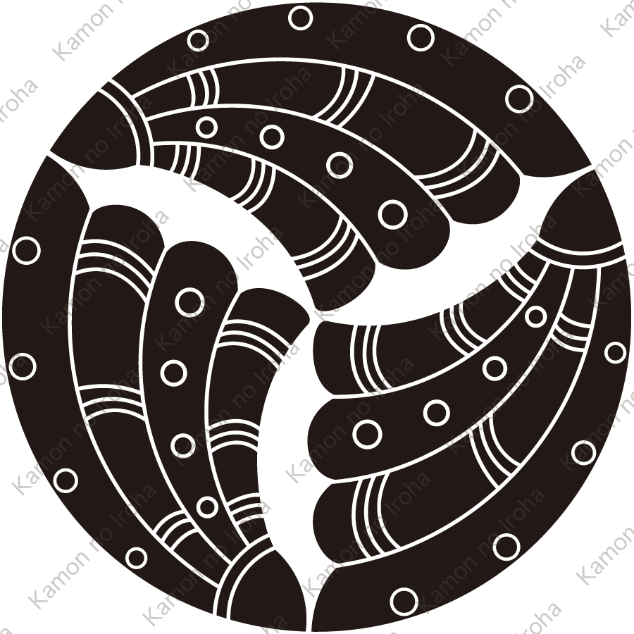 三つ割り板屋貝紋