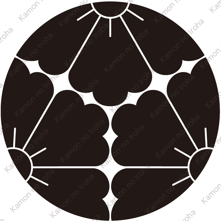 三つ割り唐花紋
