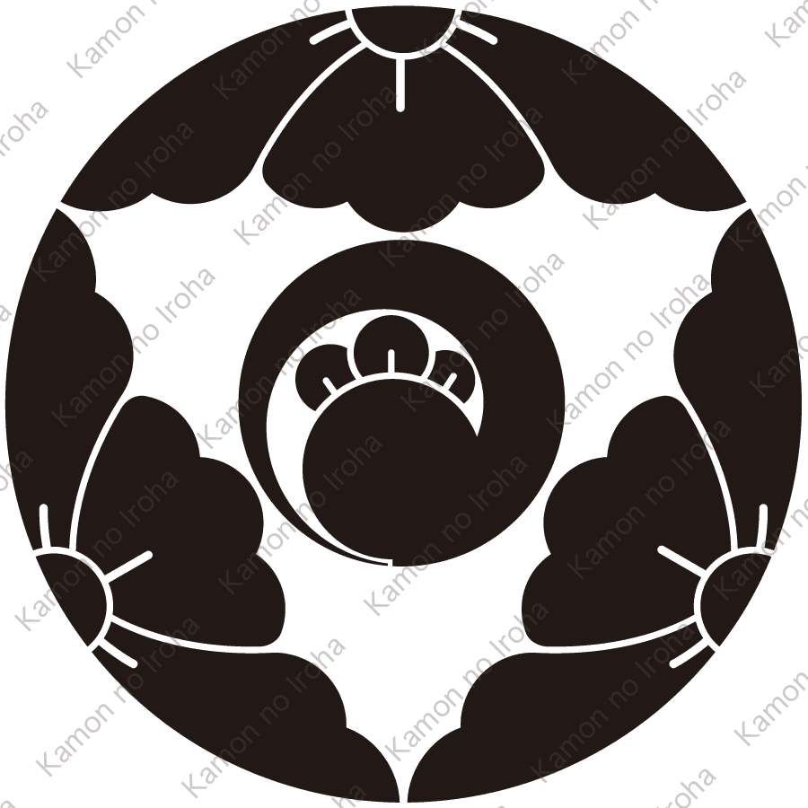 三つ割り唐花に丁字巴紋