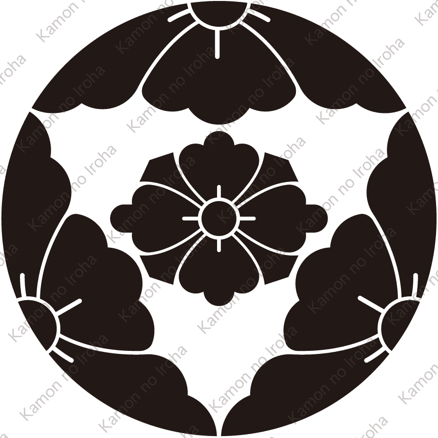 三つ割り唐花に剣花菱紋