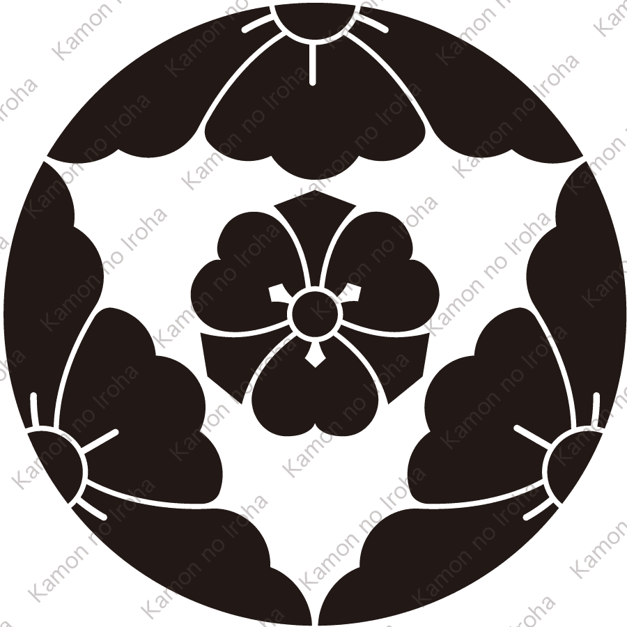 三つ割り唐花に剣片喰紋