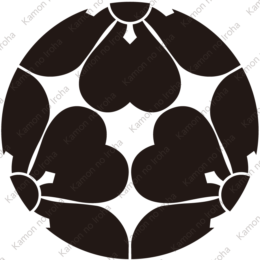 三つ割り片喰紋