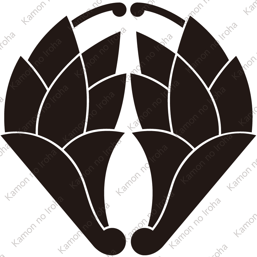 三つ割り変り茗荷紋