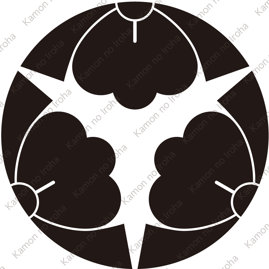 三つ割り剣花菱崩し紋