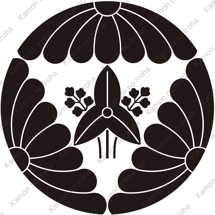 三つ割り菊に立ち沢瀉紋