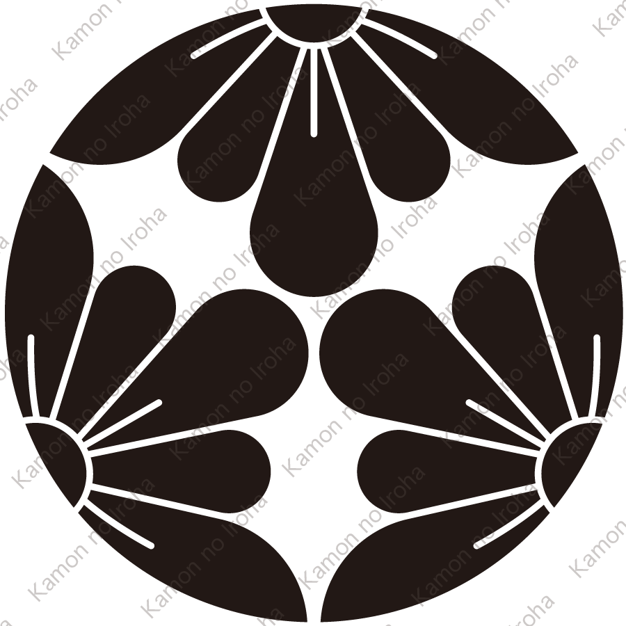 三つ割り梨の切り口紋