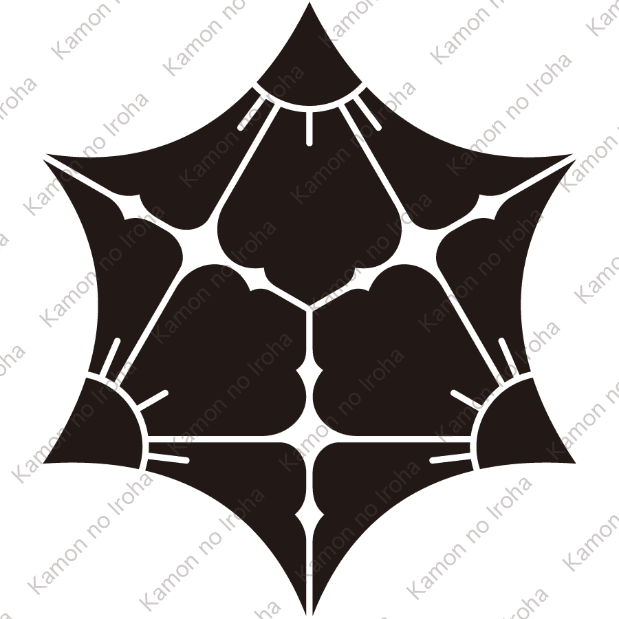 三つ割り反り唐花紋