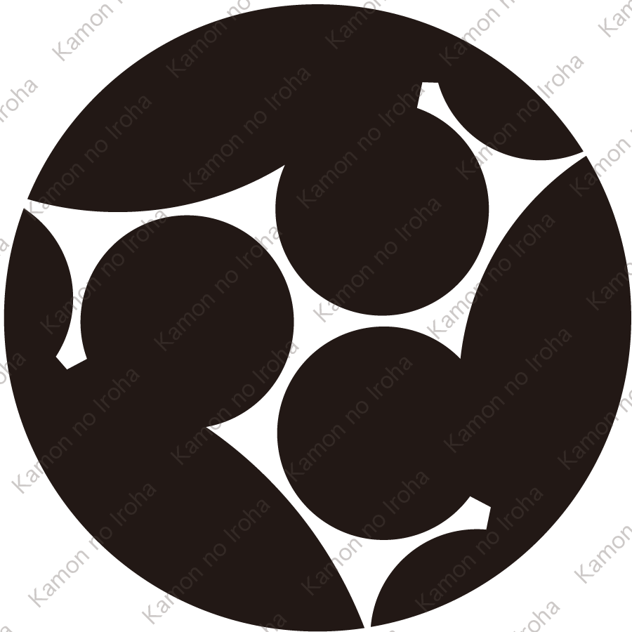 三つ割り洲浜紋