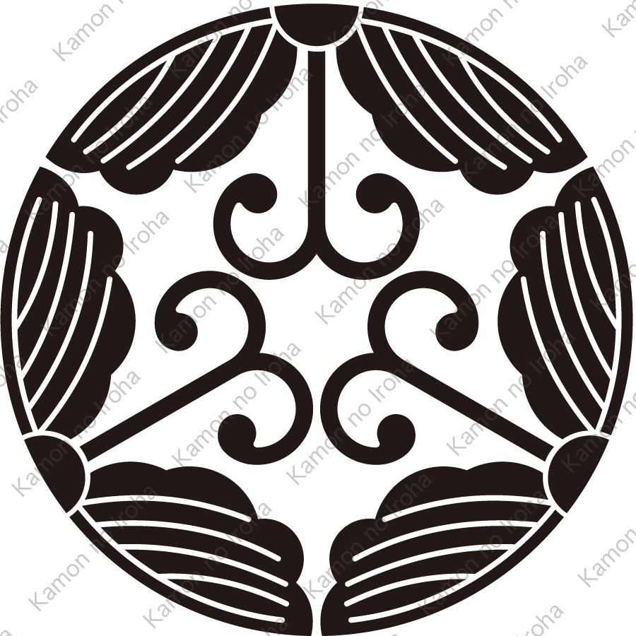 三つ割り蔓柏紋