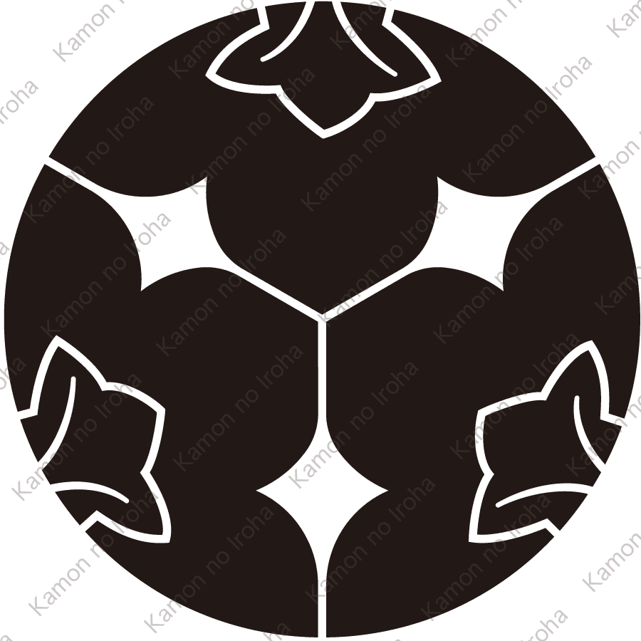 三つ割り裏桔梗紋