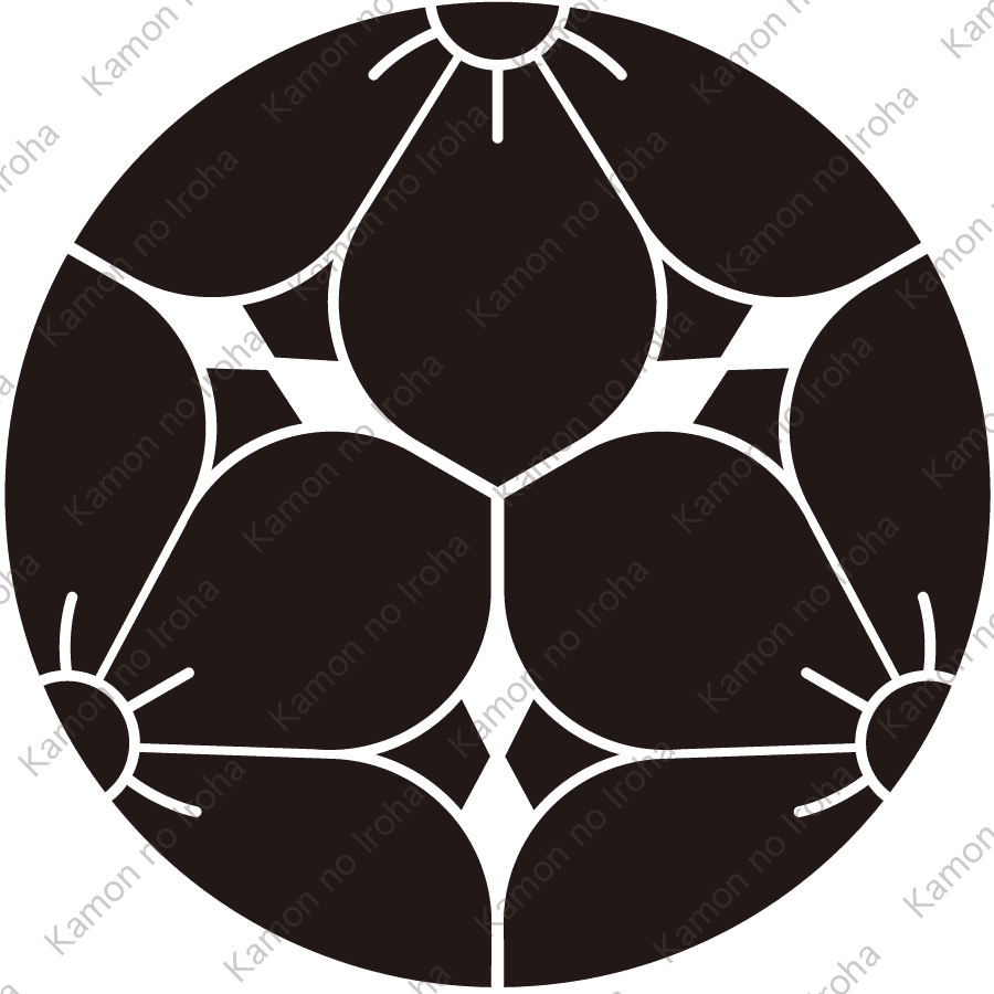 三つ割り八重桔梗紋