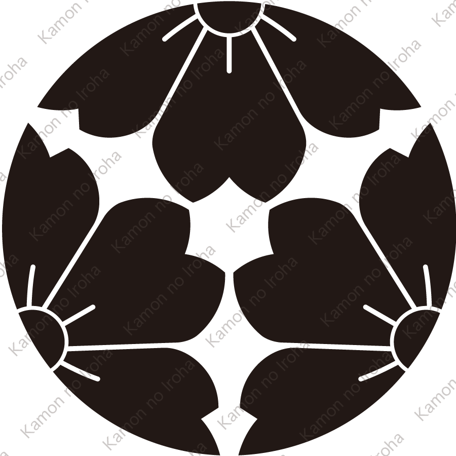 三つ割り山桜紋