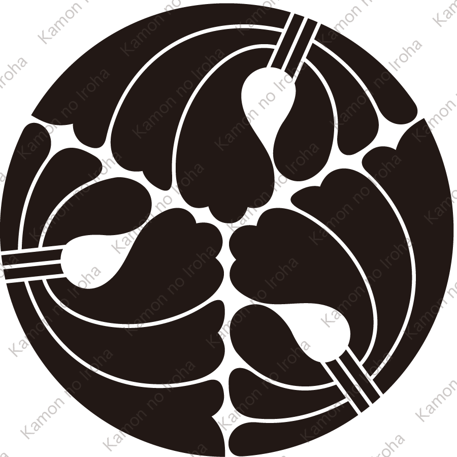 三つ割り結綿紋