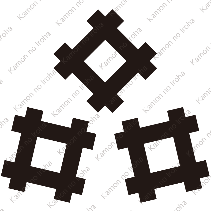 三つ寄せ井筒紋