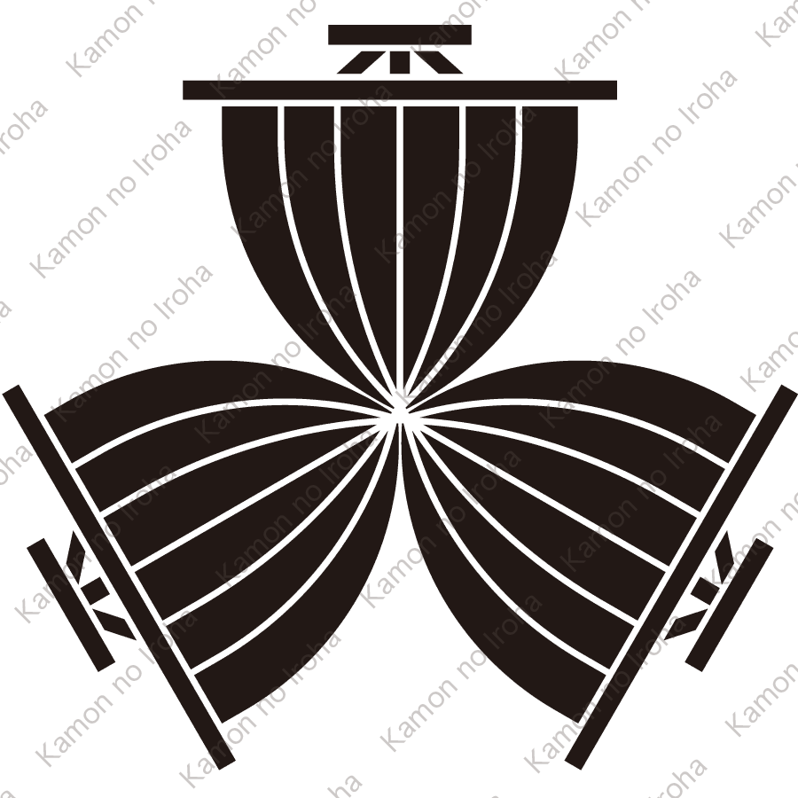 三つ寄せ真向き帆紋