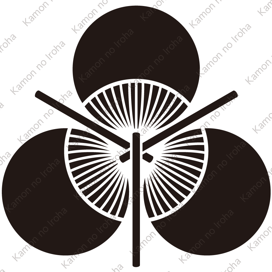 三つ寄せ団扇紋