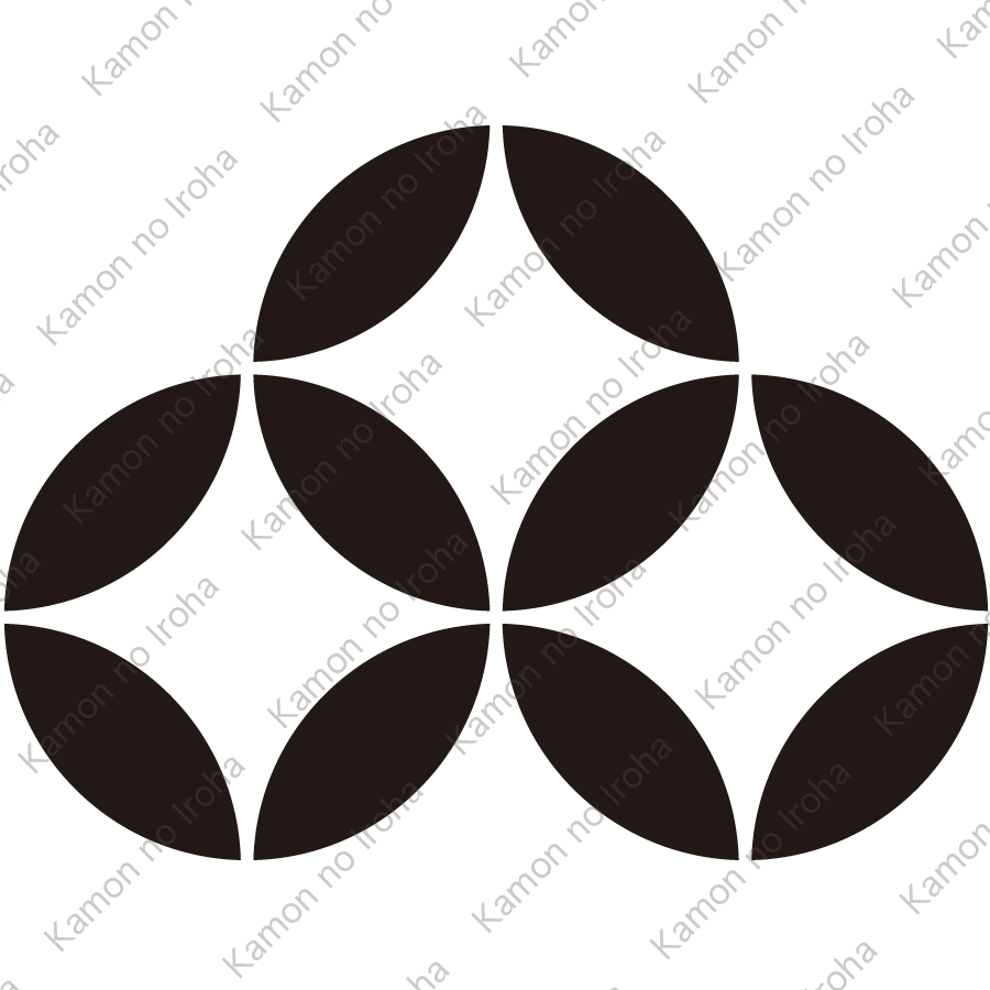 持ち合い三つ七宝紋