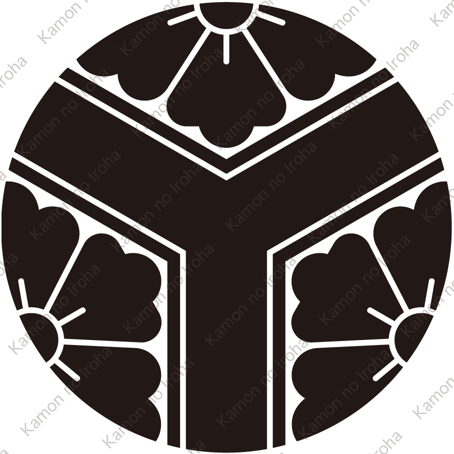 持ち合い三つ割り亀甲に花菱紋