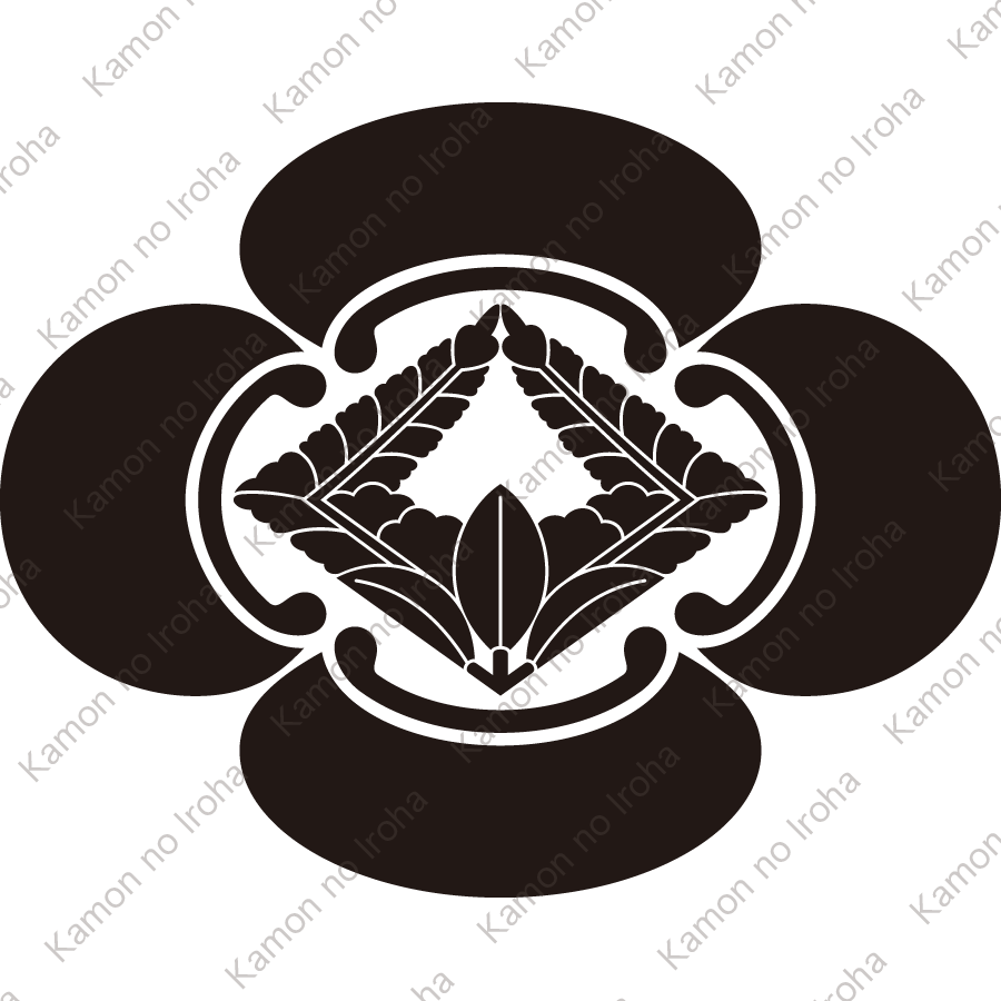 木瓜に上り藤菱紋