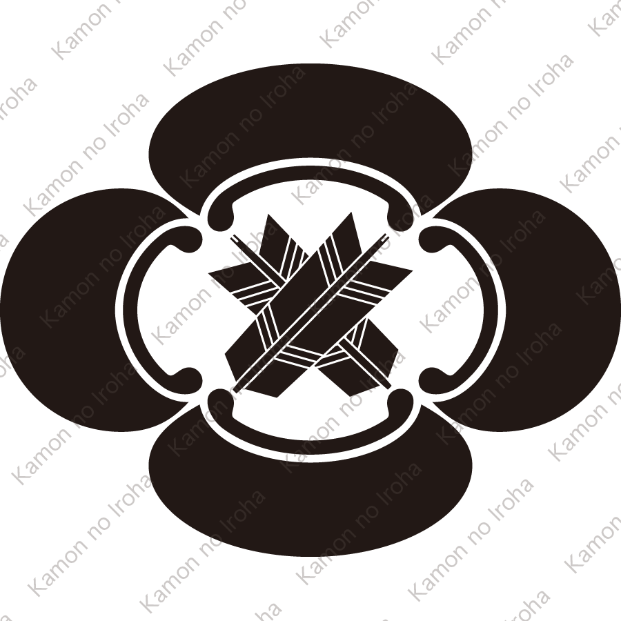 木瓜に違い矢紋