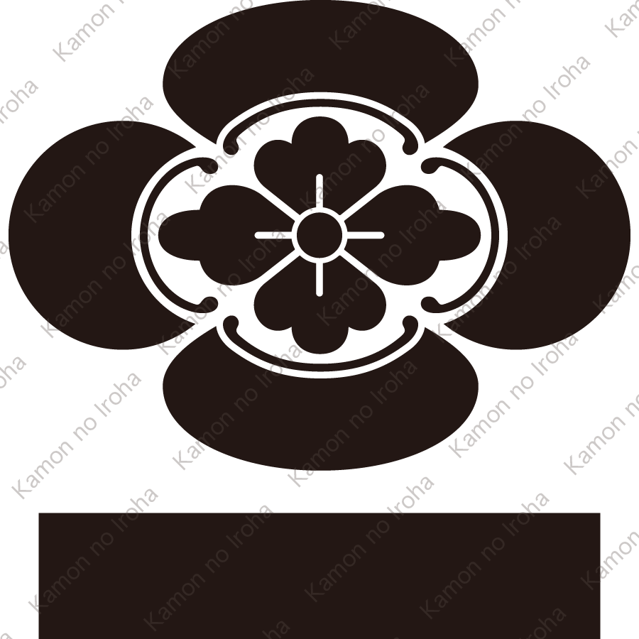 木瓜に一つ引き紋