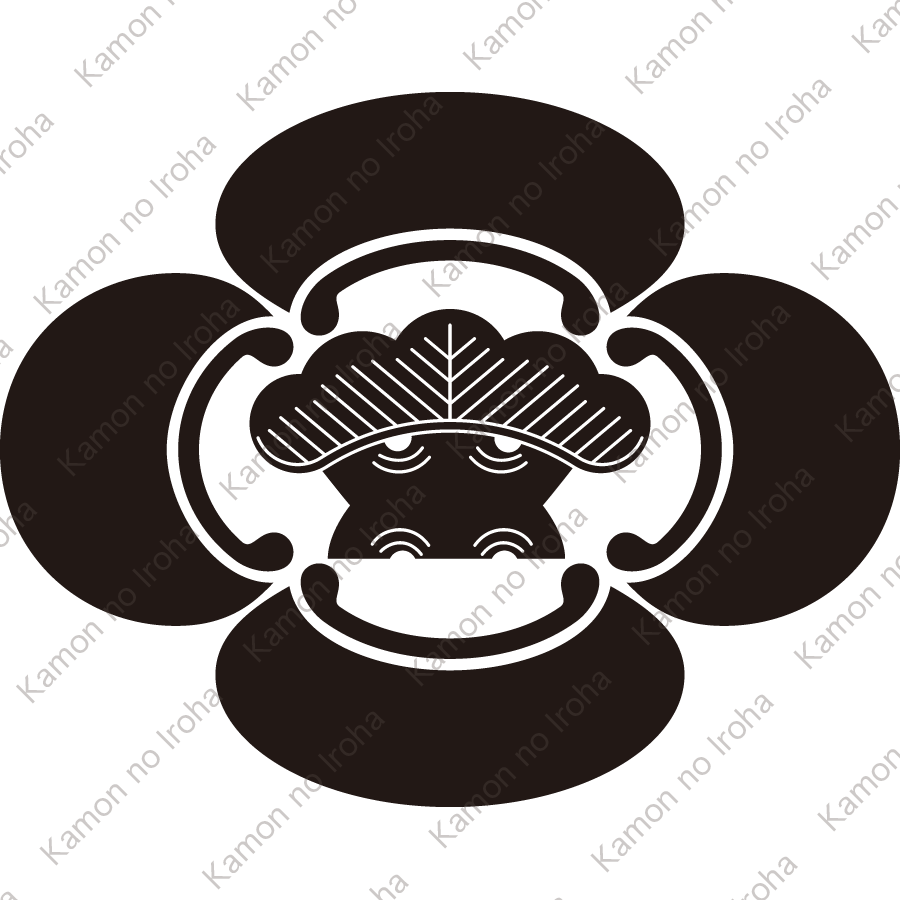 木瓜に一つ松紋