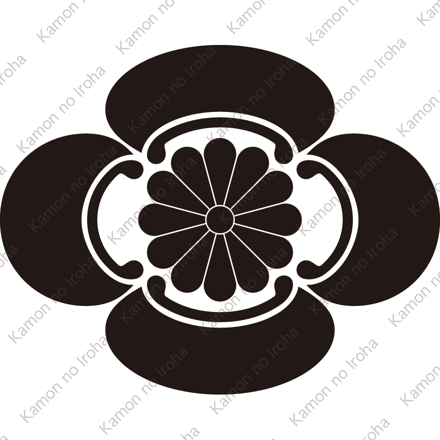 木瓜に十二葉菊紋