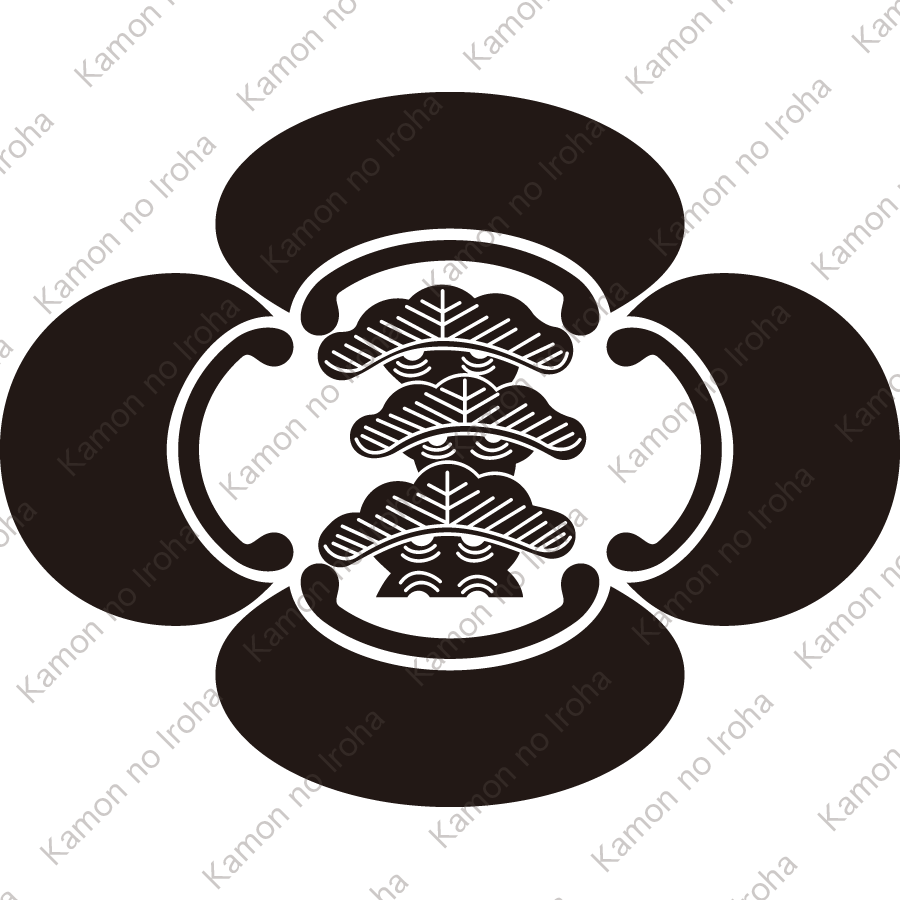 木瓜に三階松紋