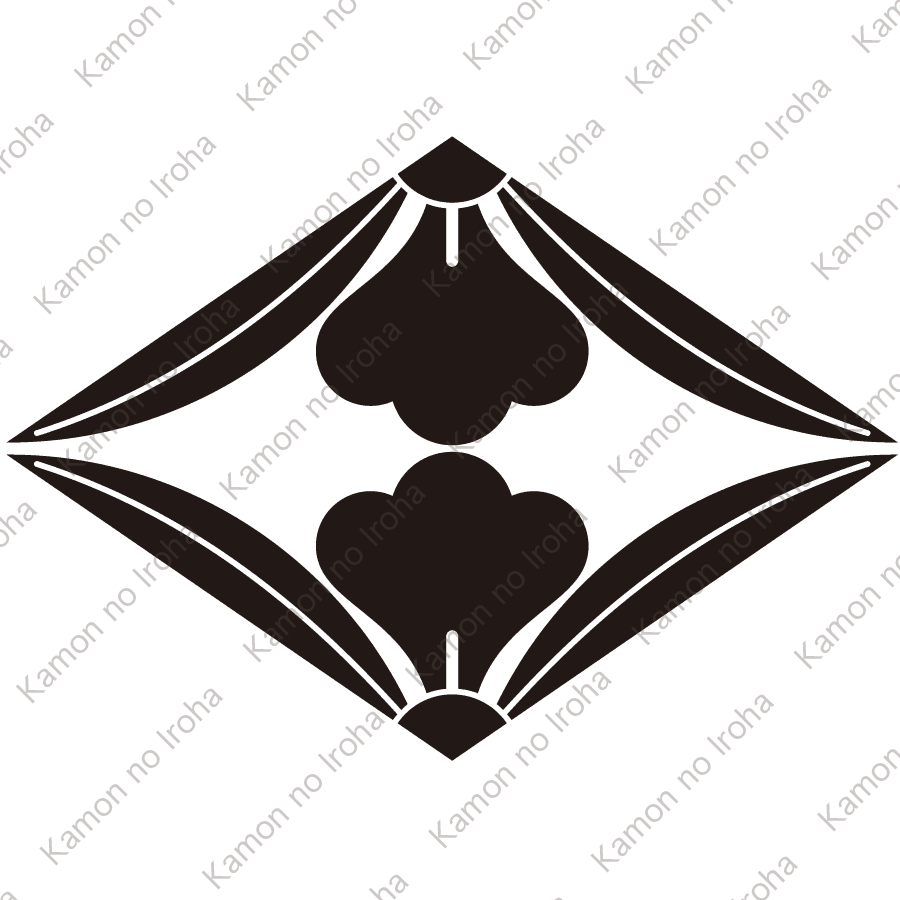 対い藤崩し菱紋