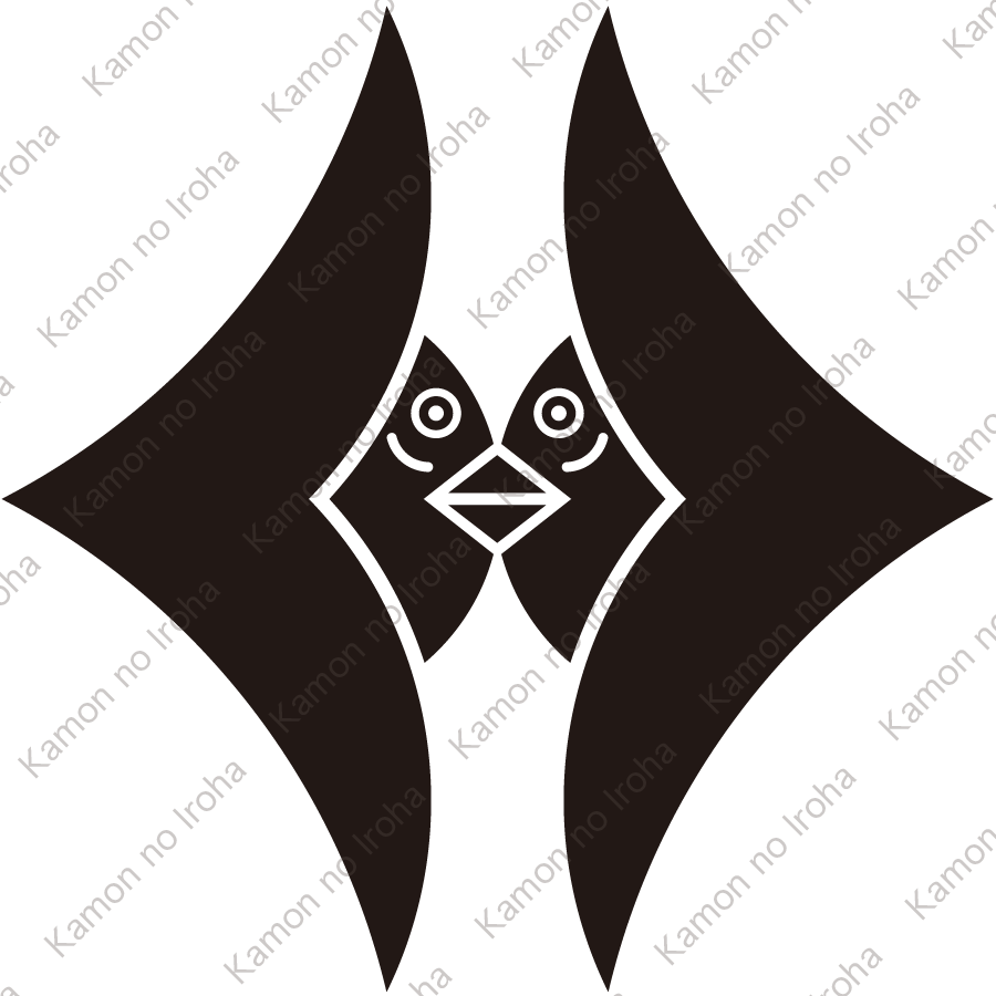 対い嘴合い雁金紋