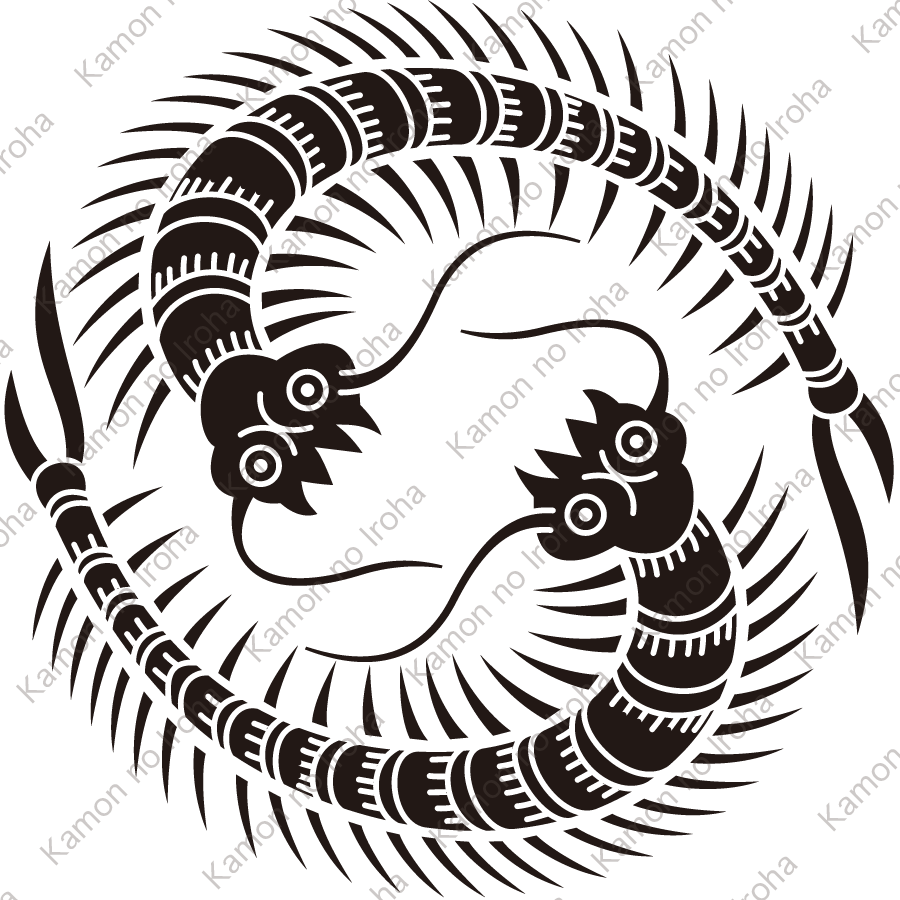 向い百足の丸紋