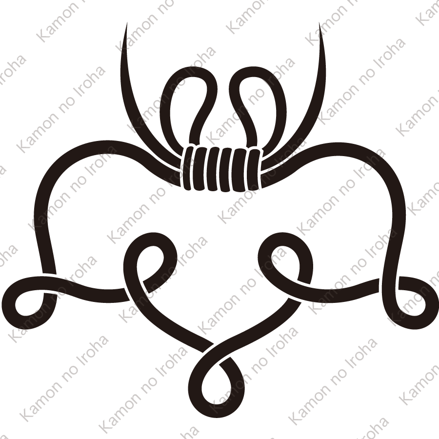 結び杜若の花紋