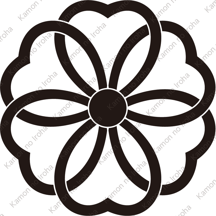 結び八重片喰紋