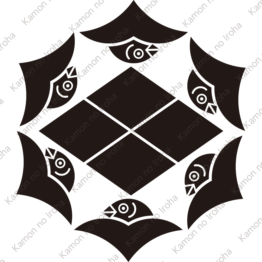 六つ雁金に武田菱紋