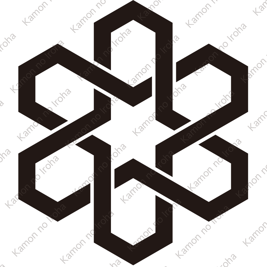 六つ組み合い亀甲紋