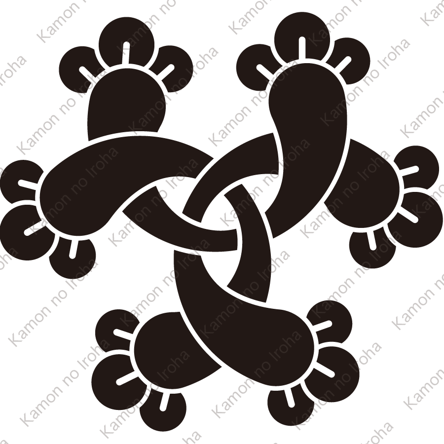 六つ組み丁子紋