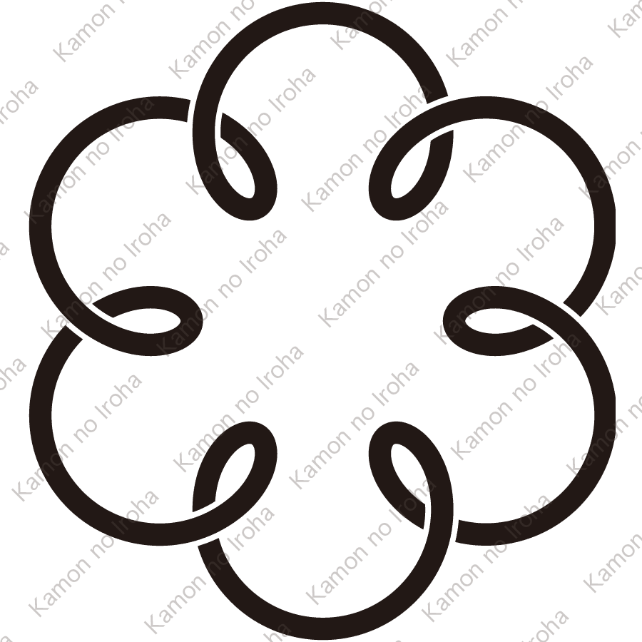 六つ結び釜敷紋