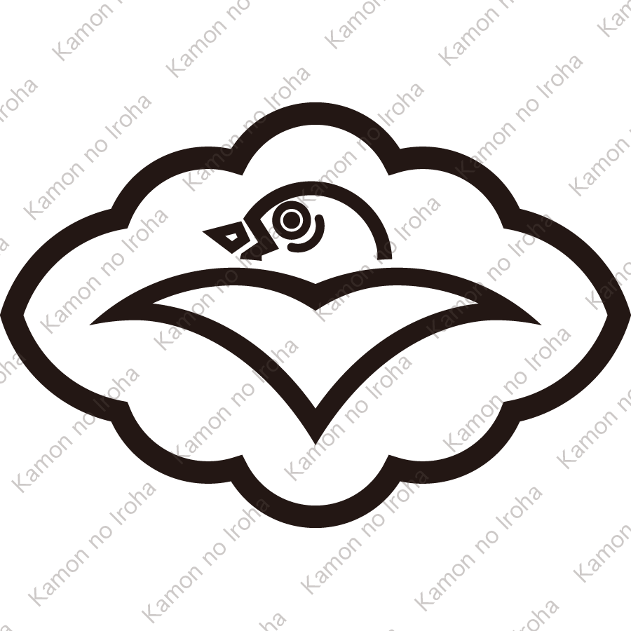 中陰花菱形に中陰雁金紋