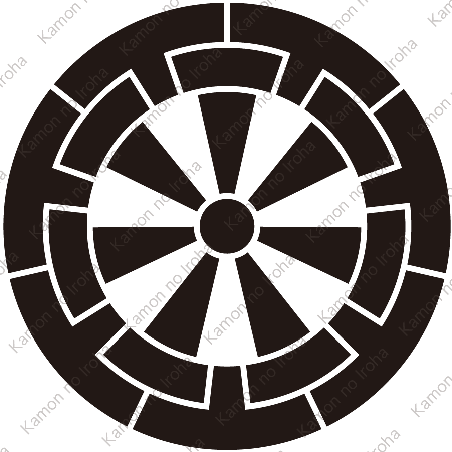 七本骨源氏車紋