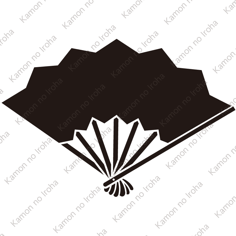 七本骨雁木扇紋
