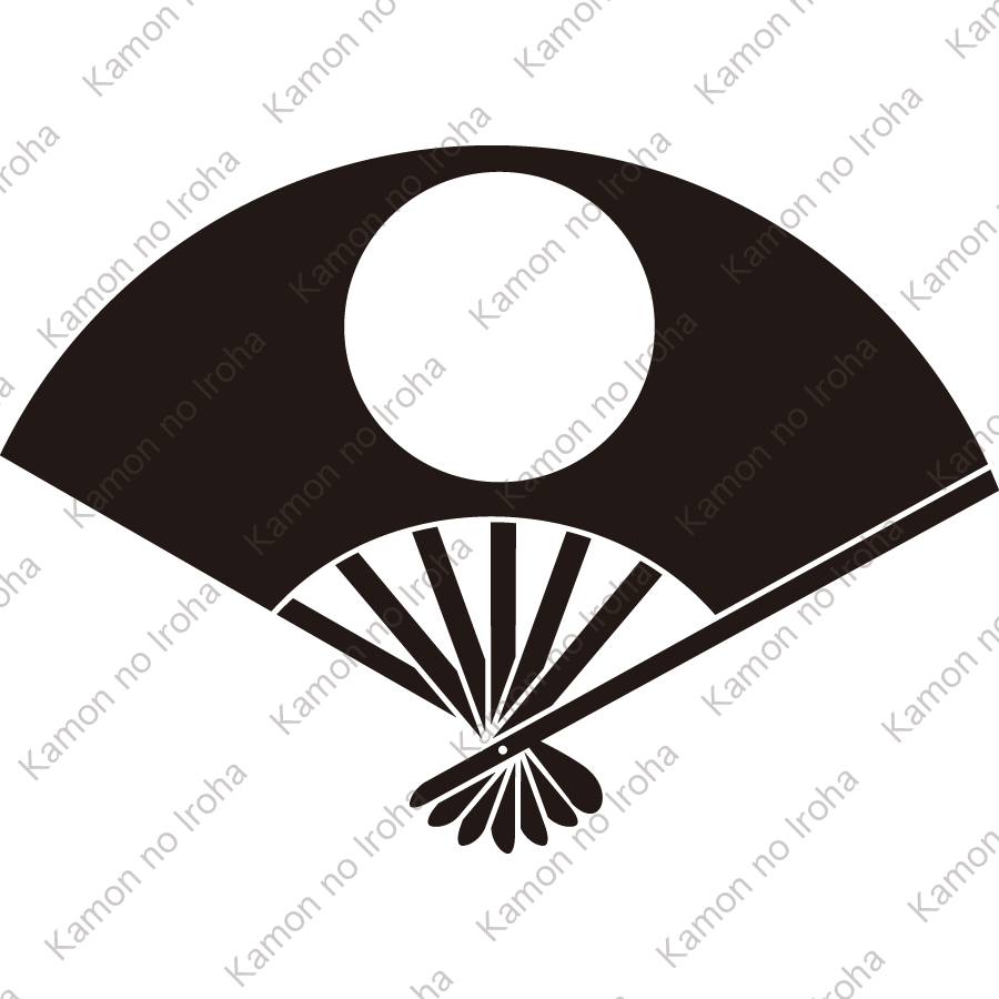 七本骨日の丸扇紋